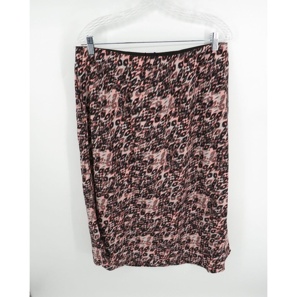 Sanctuary Women's Floral Leopard Print Midi Skirt 2X NWT